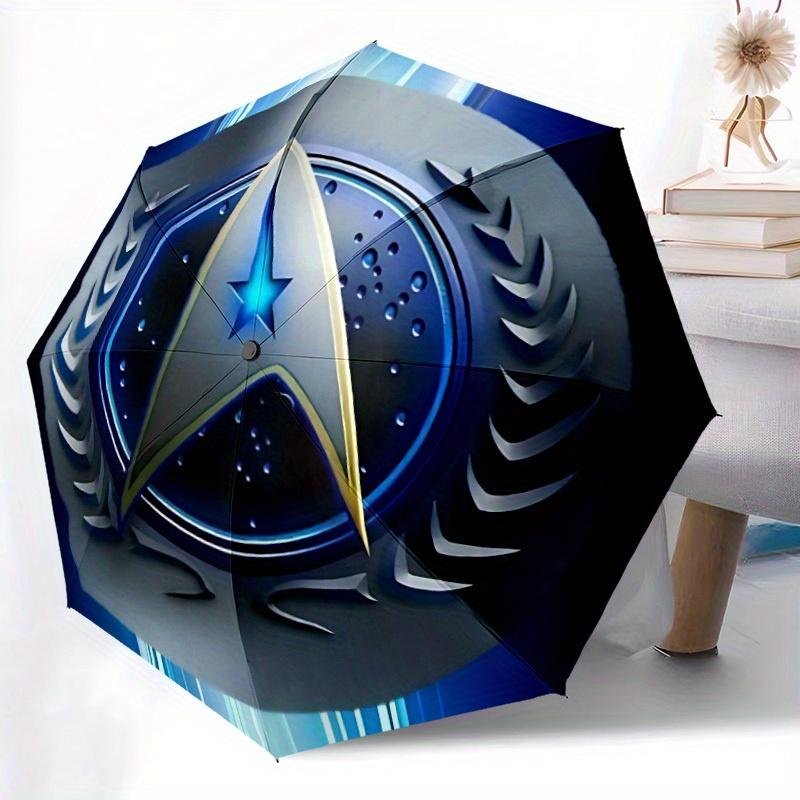 Складной зонт STAR TREK, Зонт для путешествий, Прочный пластик и железный каркас, Подходит для улицы и повседневного использования, a0818133