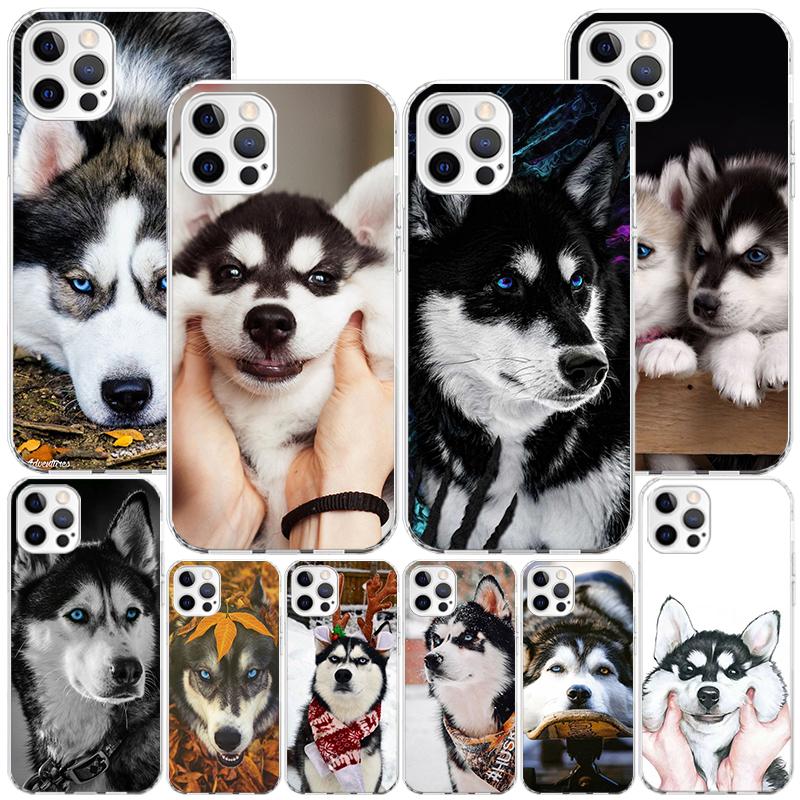 Siberian Husky Dog Phone Case For iPhone 17 Air 16 Pro Max 16E 15 + 14 Plus 11 12 13 Mini 7 8 SE Gift Print Cover Fundas 17 Air