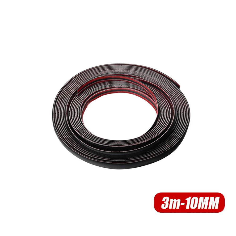 10MM Universal Car Self Adhesive Side Door Chrome Strip Styling Moulding Decoration Bumper Protector Trim Tape DIY Car
