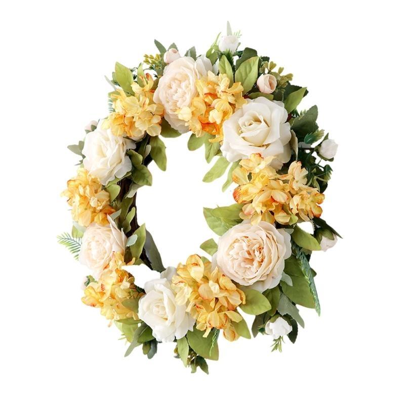 Elegant Florals Wreath Portable Accessory for Living Room or Office Decoration