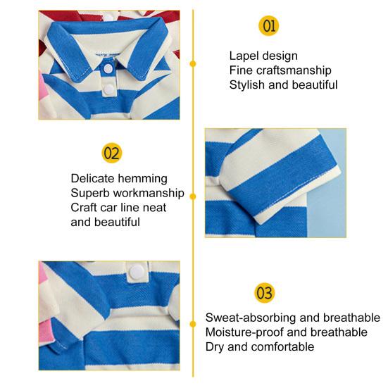 Жилет для домашних животных, полосатая футболка для собак контрастного цвета, мягкая дышащая летняя одежда для собак для бишон-пуделя, чихуахуа