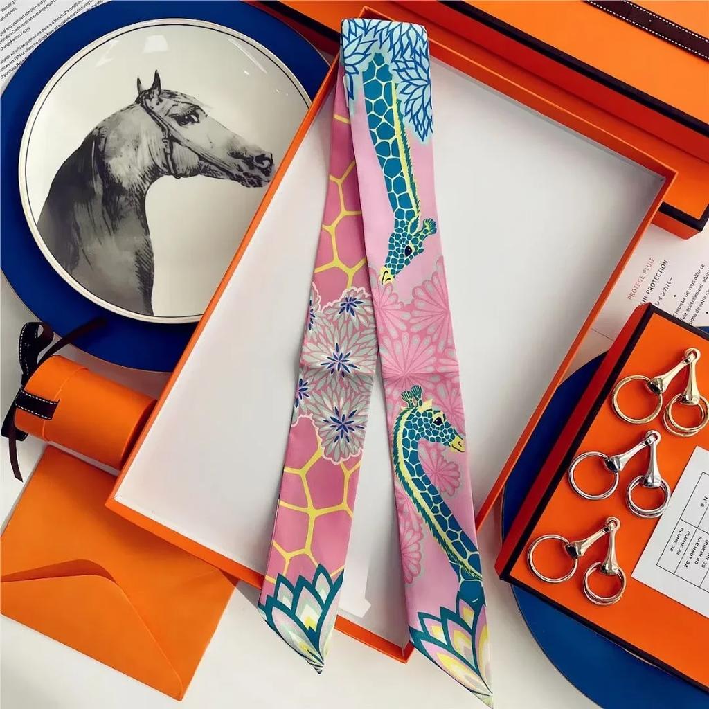 100% Mulberry Silk Ribbon Long Hair Bows Scarf Headscarf Fashion Hair Ties Ribbons Multifunctional Headband Bandana Hair