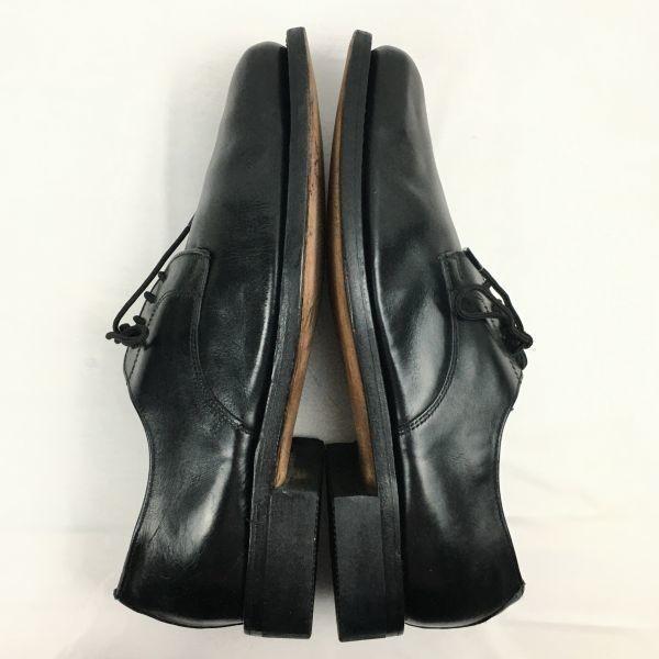 Винтажные туфли GESKA 70-х годов, немецкие служебные туфли с гладким носком, черные, размер 42 / 26,5-27,0 см, мужские(ИСПОЛЬЗОВАЛ)