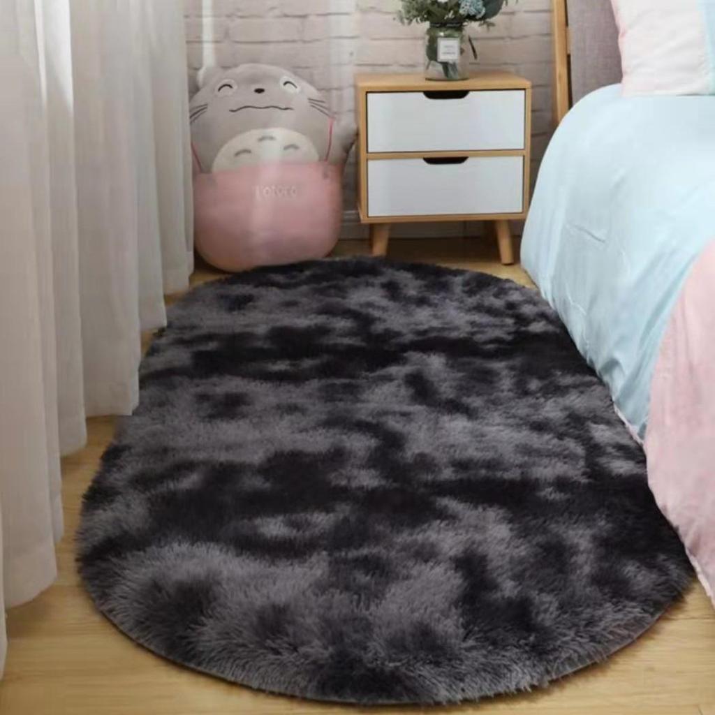 Ковер из плюшевой шерсти и шелка, окрашенный в технике тай-дай, для гостиной, журнального столика, прикроватной тумбочки или дивана.