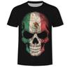 Summer Round Neck 3D Skull Print Top Fashionable Casual Short Sleeved Men's T-shirts