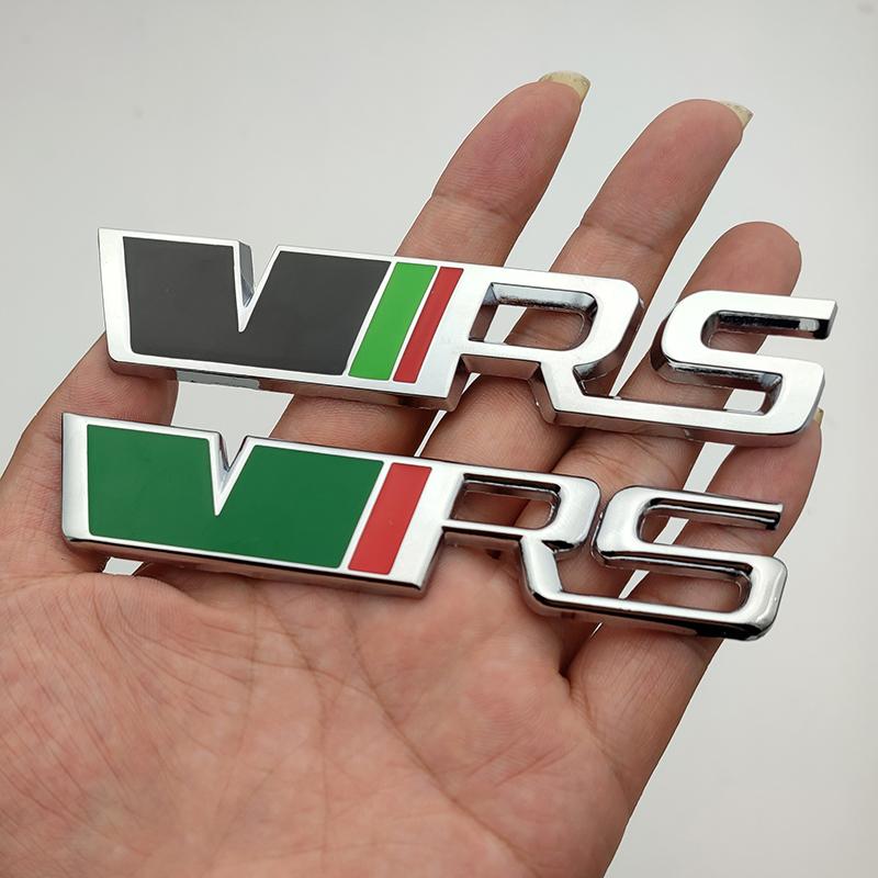 3d RS Logo VRS Emblem Nameplate Car Front Grille Trunk Badge RS VRS Accessories