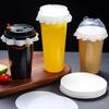 500 Pcs Anti Spill Drink Leak Proof Paper Disposable Cup Sealing Films Coffee Paper Lids  Beverage