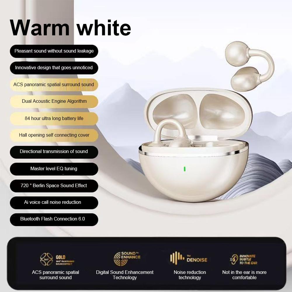 Беспроводные Bluetooth 5.4 Наушники с ушным креплением Водонепроницаемые Спортивные Гарнитуры Шумоподавление Hi-Fi Стерео Вкладыши для Смартфонов