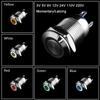 Waterproof Push 3V 5V 9V 12V 24V 110V 220V LED 12mm Metal Button Switch Momentary/Latching