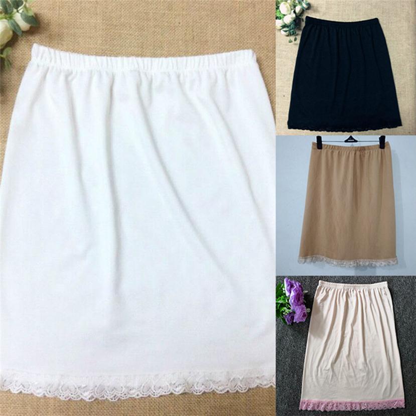 1Pc Comfortable Women's Underskirts Fashion Solid Color Outdoor Mini Skirts Inner Skirt
