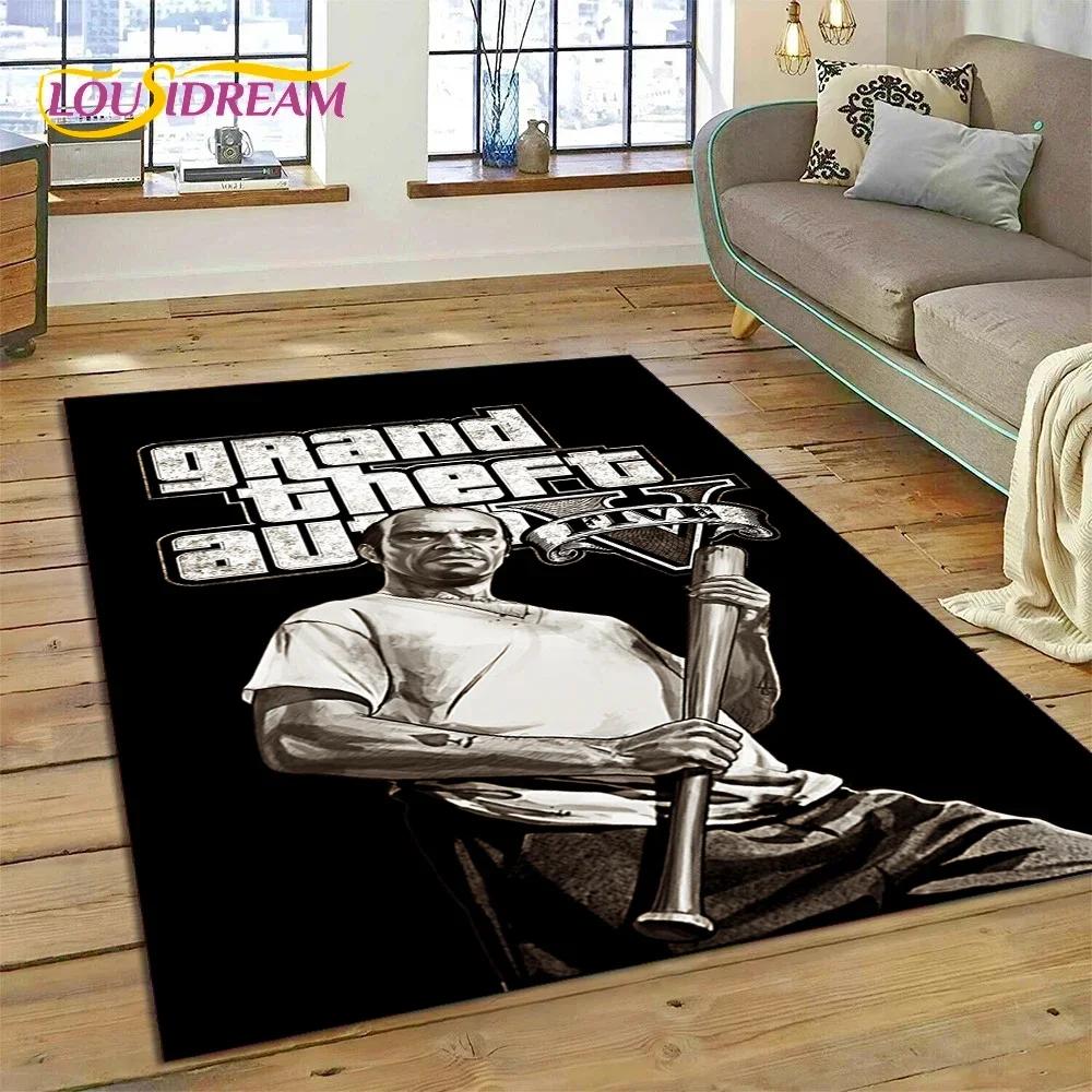 3D Игровой коврик-дорожка Grand Theft Auto (GTA) для Геймера, для Спальни, Гостиной, Домашнего Дивана, Детская Игра, Большой Декор, Напольный Коврик