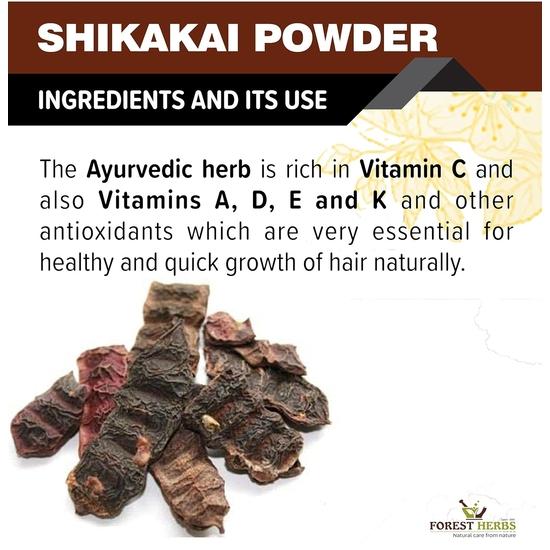 THE FOREST HERBS Натуральный уход от природы 100% Чистый порошок Шикакай, Acacia Concinna Отличный порошок-кондиционер для волос 200г, Все, (1 счет)