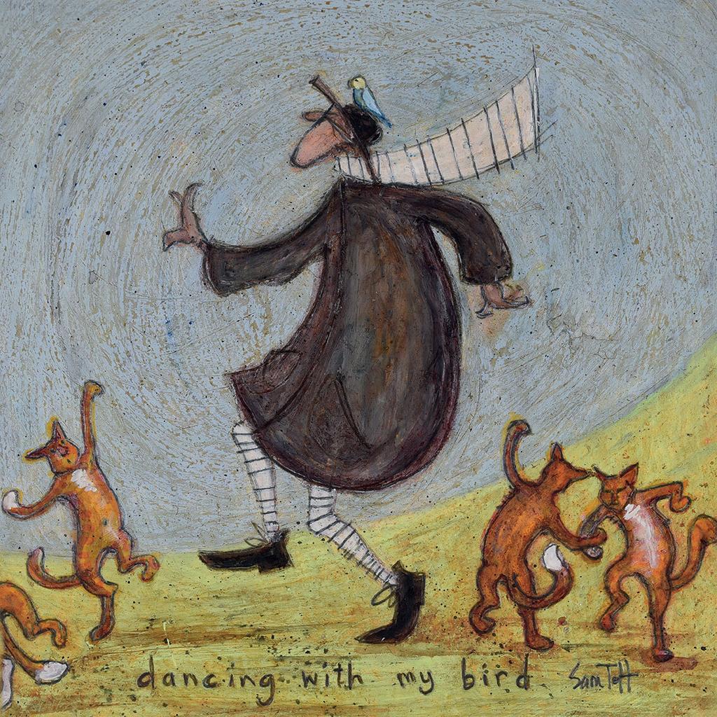 Sam Toft Деревянная табличка «Танцуя с моей птицей»