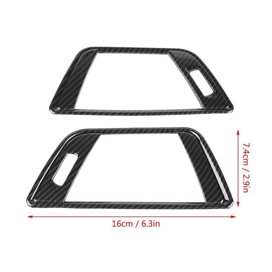 Для BMW 3 серии F30 2013-2018 2 шт., наклейки из углеродного волокна, боковая крышка автомобиля, вентиляционное отверстие для кондиционирования воздуха, наклейки на рамку