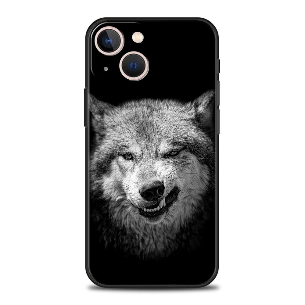 Black Cheetah Tiger Lion Animals Soft Phone Case For iPhone 11 12 13 15 14 Pro Max X XR XS 7 8 Plus SE 2020 Luxury Black Cover