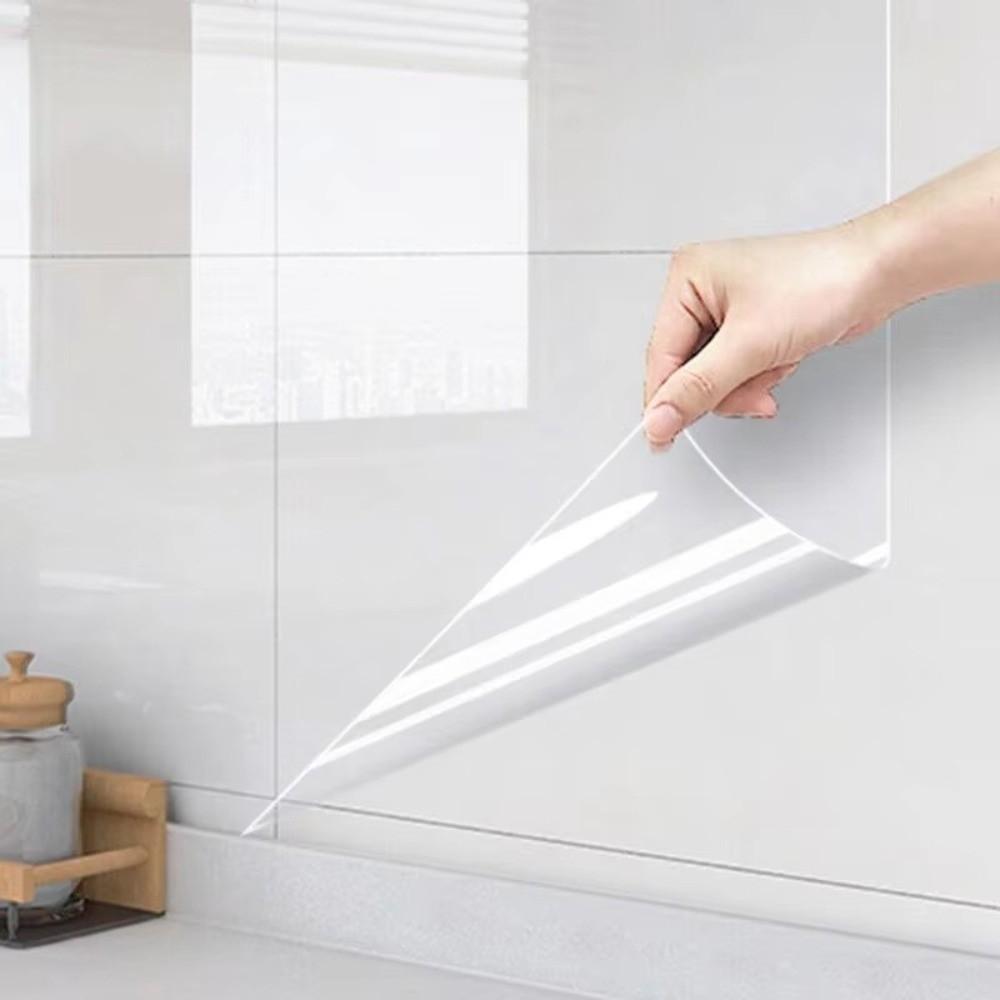 Anti-Fouling Kitchen Oil Proof Wall Sticker Transparent Removable Wall Film Wall Protector Kitchen
