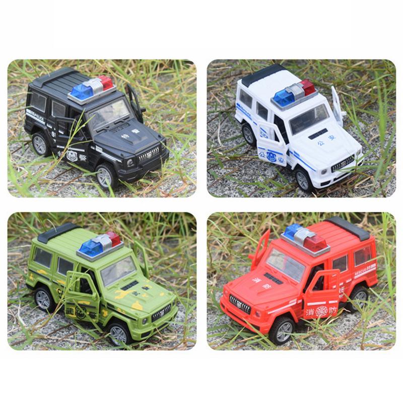 1Pcs Simulated Fire Fighting Scene Car Mini Pull Back Toy Vehicle Model Wind Up Police Truck Ambulance For Children Boys Gift