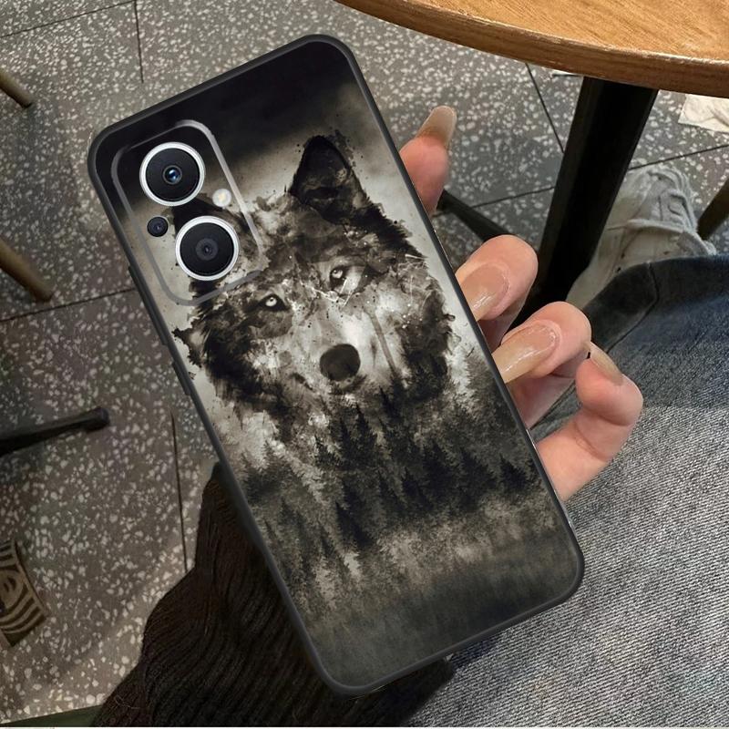 Чехол Wolf для OPPO Reno 14 13 12 11 10 Pro 8T 11F 12F 13F 14F 7 8 Lite OPPO Find X8 X6 X5 X9 Pro