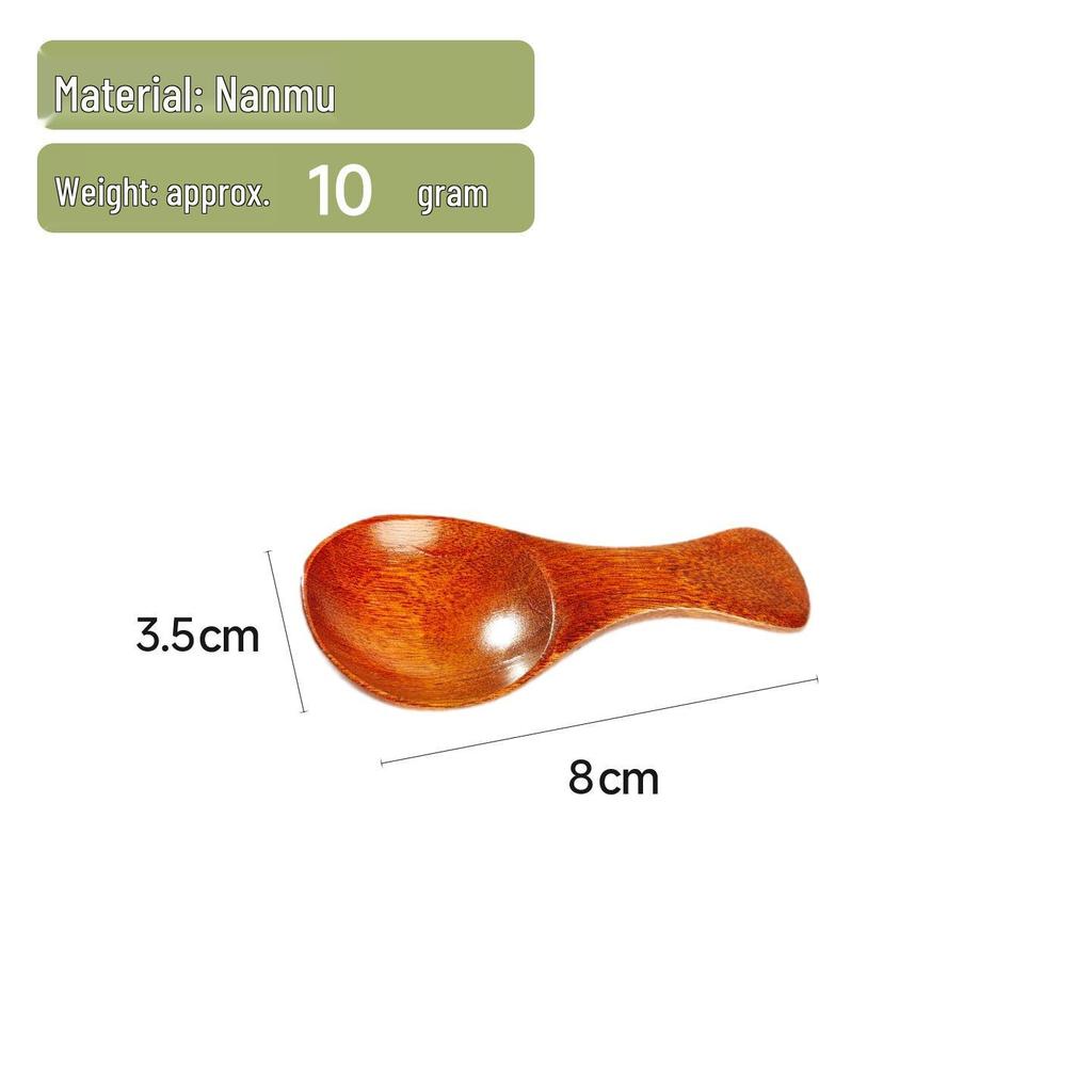 Маленькая ложка из бука: Мороженое, Десерт, Приправа, Чай, Лекарство, Короткая ручка, Широкое горлышко.
