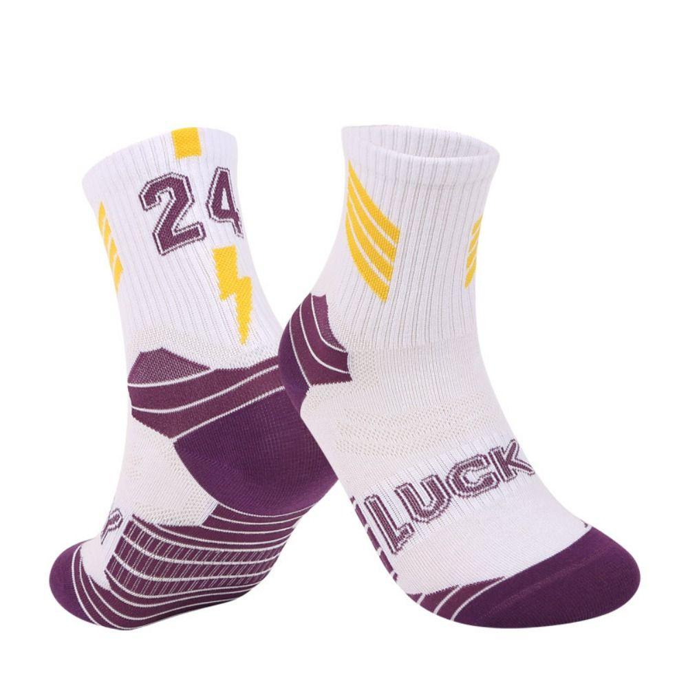 1 пара хлопковых баскетбольных носков, длинные, трубчатые, дышащие, детские, футбольные, разноцветные, удобные, махровые, для верховой езды