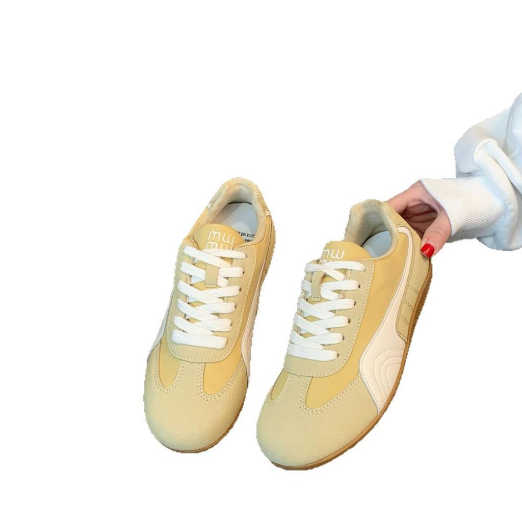 Кеды на шнуровке для скейтборда 2025 ретро беговые немецкие тренировочные повседневные маленькие белые женские универсальные тренировочные с плоской подошвой