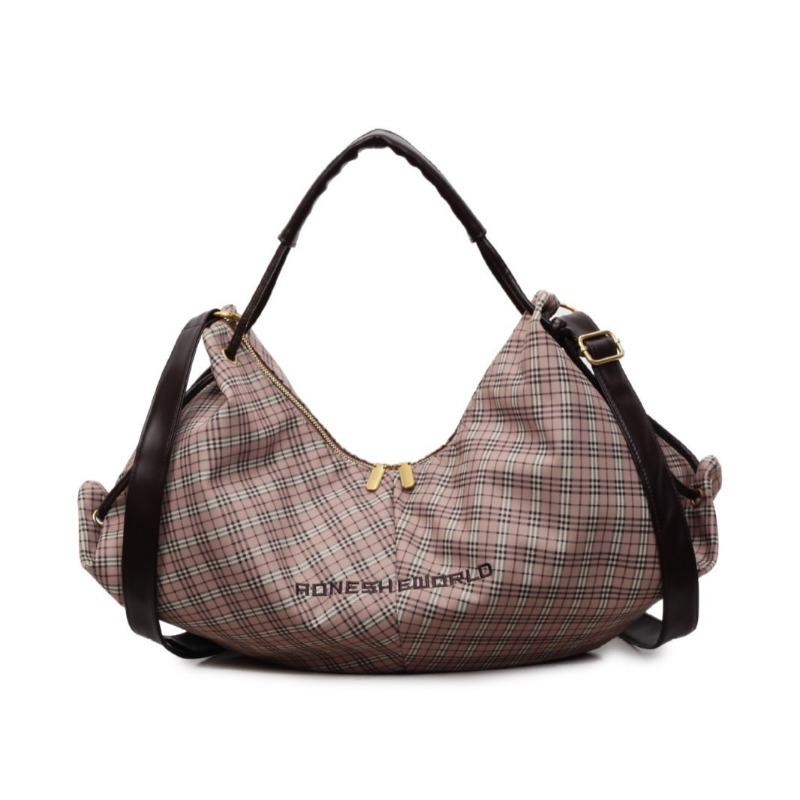 Новая модная клетчатая сумка через плечо, простая повседневная сумка-мессенджер, вместительная сумка-тоут для поездок на работу