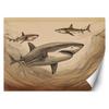 Wallpaper Sharks Animals Vintage