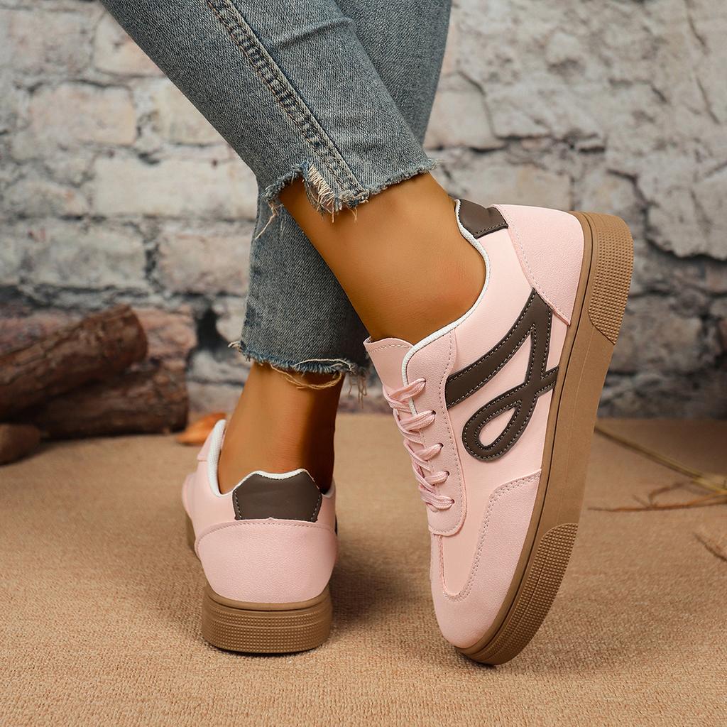 Fashion Women's Sports Shoes Fashion Breathable Walking Mesh Flat Casual Sneakers Comfort Lace Up Women Vulcanized Shoes Female Footwear