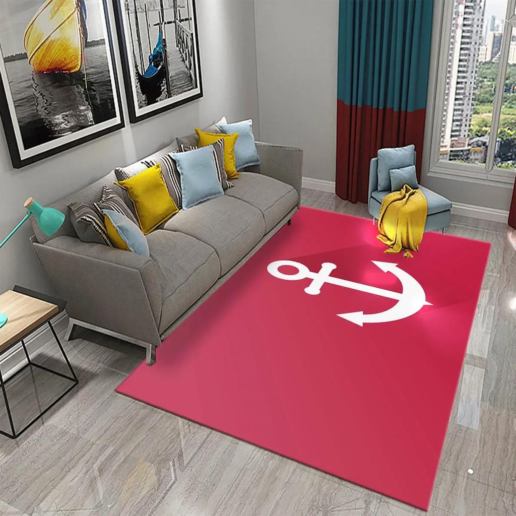 Ковер Якорь Морской Декор Лодки Придверные Коврики для Гостиной Спальни Декор Входной Двери Зональные Ковры Кухня Ванная Комната Нескользящий Ковер