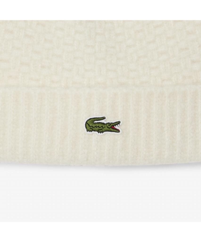 LACOSTE Мужская культовая вязаная шерстяная шапка-бини Rb8203-55N Xfj