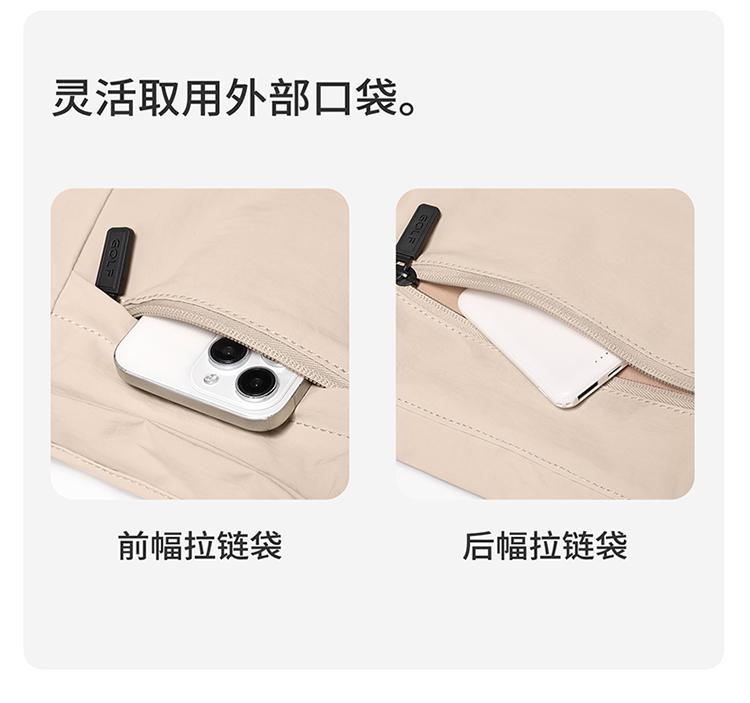 Single shoulder bag for women's casual lightweight mobile phone iPad bag for men's large capacity commuting outdoor travel crossbody bag