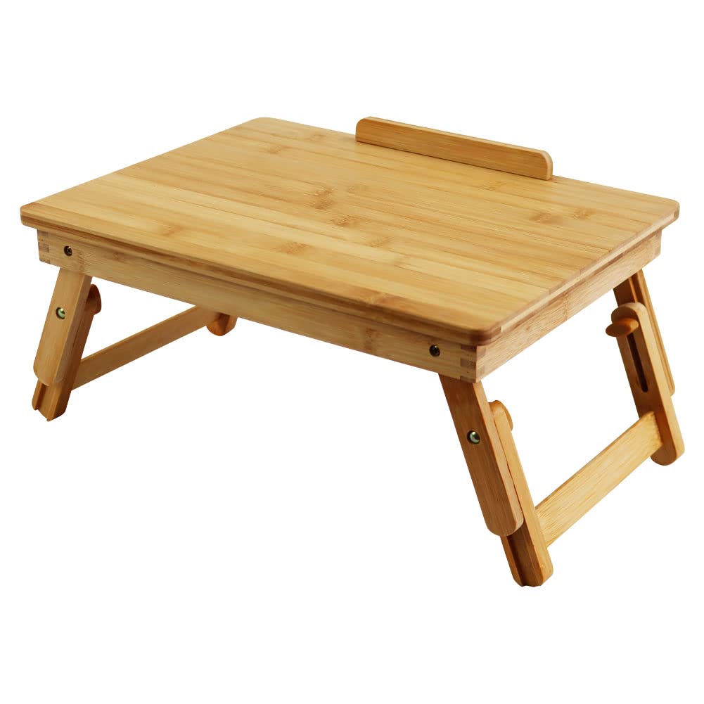 WKWKER Бамбуковый компьютерный складной стол со складной регулируемой высотой и прикроватный кофейный компьютерный ПК рабочий стол-поднос, Чабудай, Ножки,