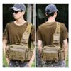 Multifunctional Fishing Tackle Bag Outdoor Water-resistant Fishing Sling Pack Waist Bag Reel Lure Storage Organizer Bag