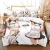 Shikada Kokonotsu Hotaru Dagashi Shop Retro Candy Print Duvet Cover + 2 Pillowcases Anime Fans 3pcs Bedding Set