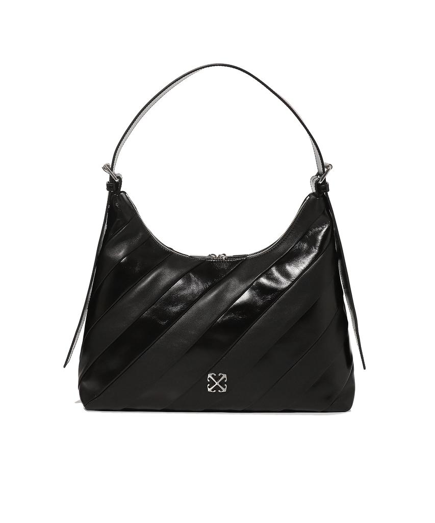 Off-White Stripe Hobo Bag (Black)