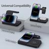 4 In 1 Wireless Charger Stand Foldable For Samsung S24 S23 S22 Ultra Galaxy Watch 7/6/5/4 Active Buds3/2 Pro Fast Charging Dock