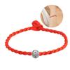 Этнический плетеный браслет из красной веревки с бусинами, унисекс, декор на счастливое запястье