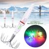 Светодиодная приманка в форме ромба с крючком, разноцветный рыболовный крючок для кальмара, портативный рыболовный фонарик