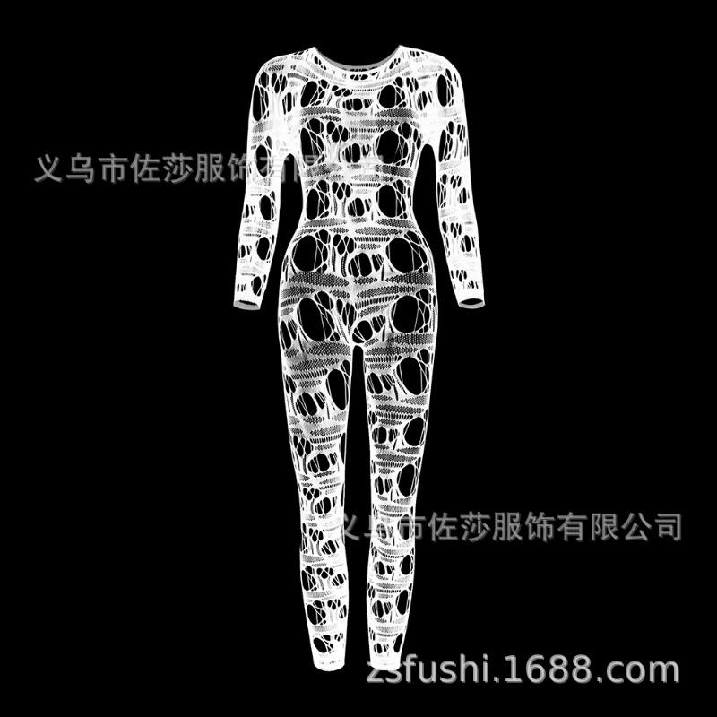 Сексуальное нижнее белье новое женское жаккардовое сексуальное цельное сетчатое с длинным рукавом ажурные колготки ажурный