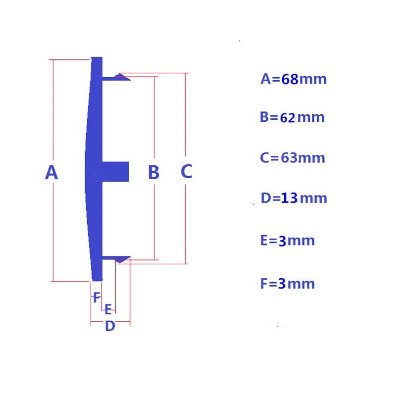 4 шт./комплект 68 мм Колпачок ступицы колеса автомобиля Черный Серебристый Универсальный Высококачественный Прочный Внешние Автоаксессуары