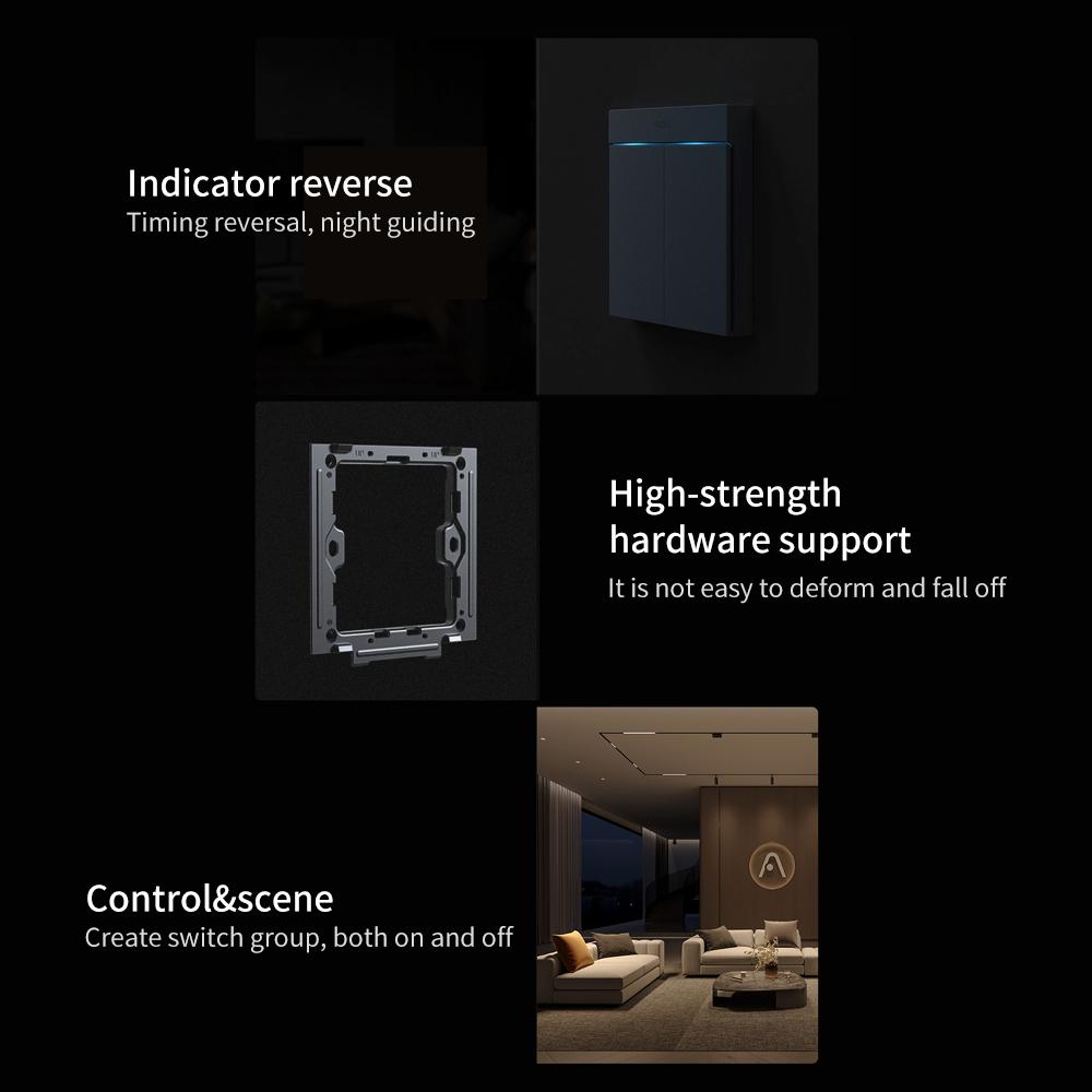 Умный настенный выключатель Aqara H1M Neutral MARS-Tech Беспроводной выключатель света с ключом Zigbee 3.0 Multiple Control
