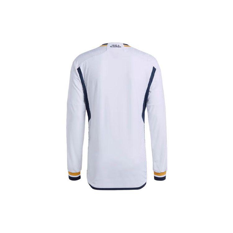 adidas Домашний аутентичный джерси Real Madrid 23/24 белого цвета с длинным рукавом для мужчин в уличной одежде IA9978