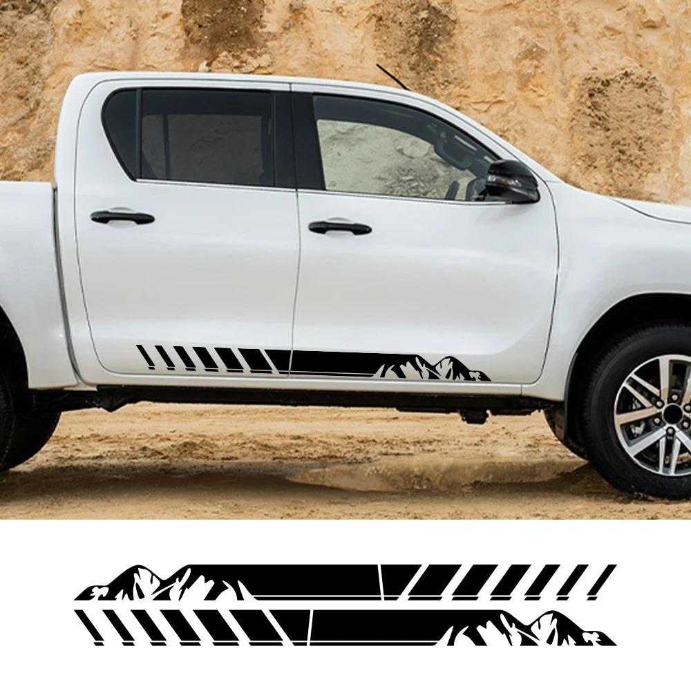 2 шт. Внедорожные Спортивные Автомобильные Наклейки Наклейка на Бок Кузова Автомобиля Виниловая Самоклеящаяся Авто Декор Аксессуары Для F150 F-150 Raptor