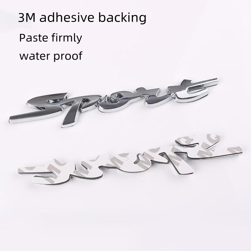 Металлический 3D хромированный багажник автомобиля, кузов, гоночный спорт, слово, буквенная наклейка, водонепроницаемый логотип, эмблема, значок, наклейка, автомобильные аксессуары