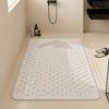 Non-Slip PVC Shower Bath Mat with Suction Cups Hydrophobic Hollow Massage Bathtub Pad Quick-Drain Thickened Bathroom Floor Mat