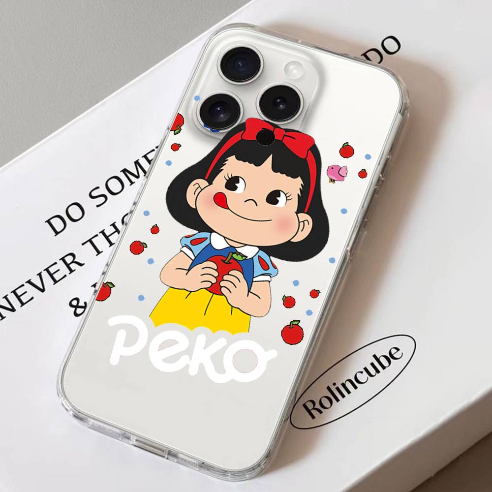 Чехол для телефона Fujiya Milky Peko Chan Для IPhone 17 16 15 11 14 12 13 16 Pro Max X XR XS Max Plus Прозрачный Мягкий Чехол