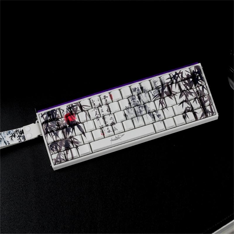 PBT кейкапы с тематикой Бамбуковый Лес, оригинальный профиль, сублимационная печать сбоку, для 61 64 68 ANSI ISO механических клавиатур