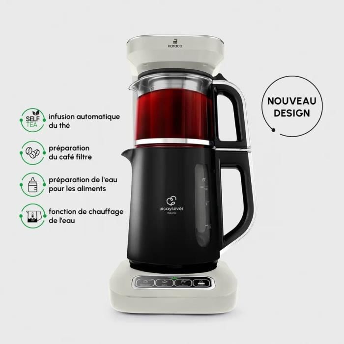 Infuseur à thé/bouilloire - Karaca - Çaysever Robotea Pro - 2,3 litres - 2500 Watt - Blanc