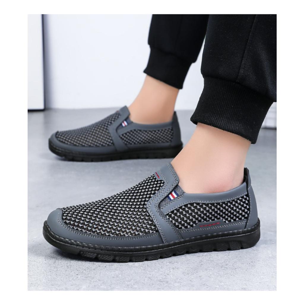 Men's Summer Mesh Shoes, Polyurethane Lightweight Oversized Cloth Shoes