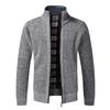 Autumn Winter Causal New Men's Jacket Slim Fit Stand Collar Zipper Jacket Men Solid Cotton Thick Warm  Sweater